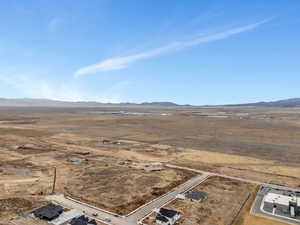 Aerial view featuring a mountain view