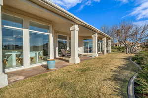 View of yard featuring a patio