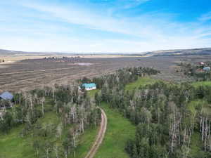 Bird's eye view featuring a rural view