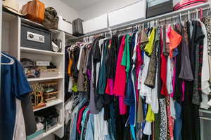 View of walk in closet