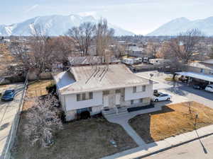 Exterior space with a mountain view