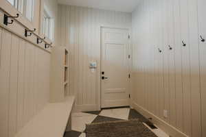 Mudroom with baseboards