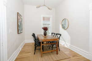 Original baseboards throughout the home