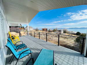 View of wooden terrace