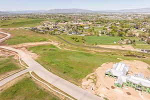 Aerial view with a residential view and a mountain view