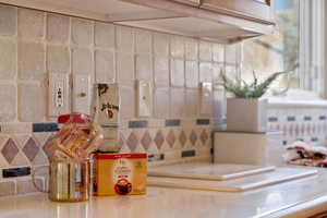 Interior details featuring backsplash