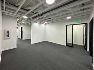 Finished basement with baseboards