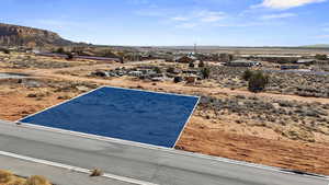 View of pool featuring a mountain view