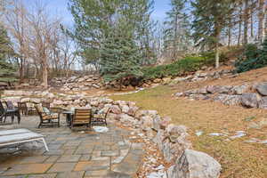 View of yard with a patio