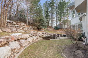 View of yard featuring a patio