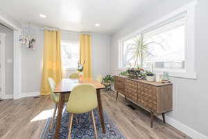 Dining Room with Lots of Daylight