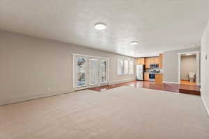 Basement living room with walk-out entrance