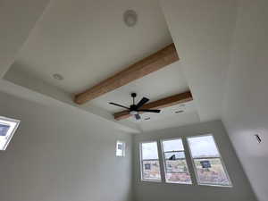 Owners Bedroom with Beautiful Wood Beams and Incredible Views.