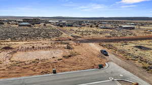 Aerial view featuring a mountain view