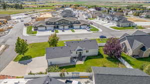 Bird's eye view with a residential view