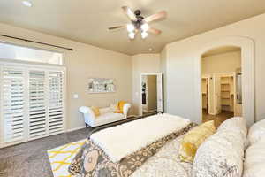 Primary Bedroom Suite with Doors to Covered Back Deck