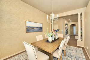 Dining Room with Seagrass Wallpaper
