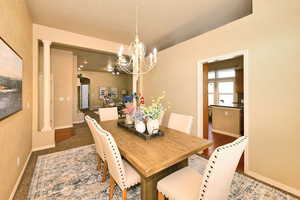 Dining Room with Seagrass Wallpaper