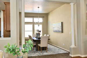 Dining Room with Seagrass Wallpaper