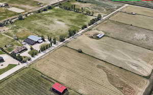 Aerial view with a rural view