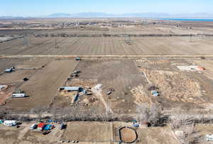 Bird's eye view with a mountain view and a rural view