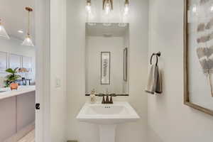 Bathroom featuring a sink
