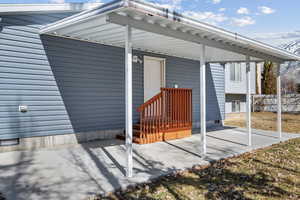 View of patio / terrace featuring fence