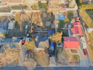 Bird's eye view with a residential view