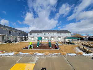 View from front: Playground, conveniently close