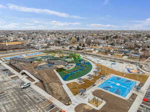 Bird's eye view with a residential view. Discovery Park Soon to open