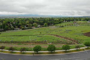 Aerial view of sparsely populated area