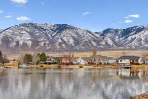 On the water lake view along with sunrise mountain views