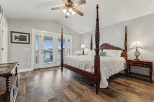 Main Floor Master suite has French doors to the deck