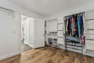 The master closet is one of 13 oversized closets through this home