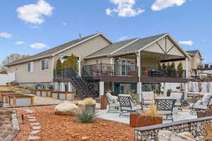 Walk out lower level with huge covered patio