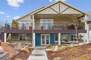 The entire back of the house is deck space and patio space!