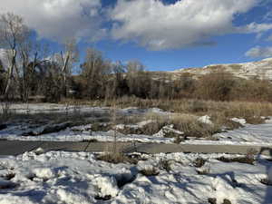 View of snow covered land