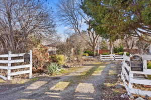 Exterior space with fence