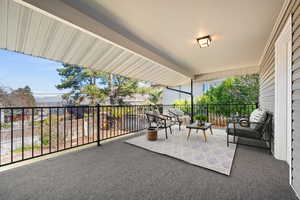 View of patio / terrace featuring an outdoor living space