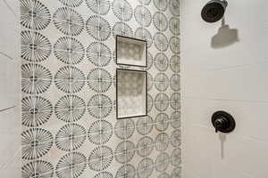 Bathroom with tiled shower