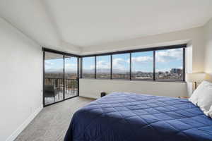 Primary bedroom with sweeping valley views