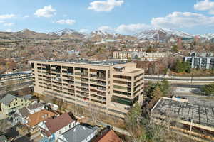 View of property with a mountain view