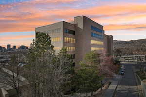 View of building exterior with a view of city and a mountain view