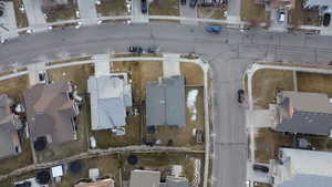 Bird's eye view with a residential view