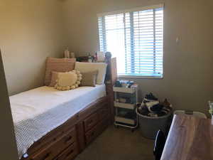 View of carpeted bedroom