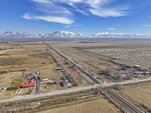 Bird's eye view with a rural view and a mountain view