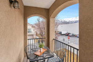 Balcony with mountain views