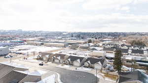 Bird's eye view with a residential view