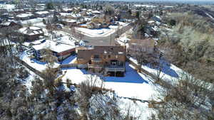 Aerial view featuring the backyard