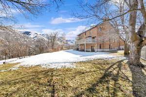 Backyard featuring a mountain view